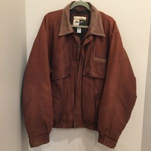 Men’s Wrangler Canvas Jacket w/ leather-look trim